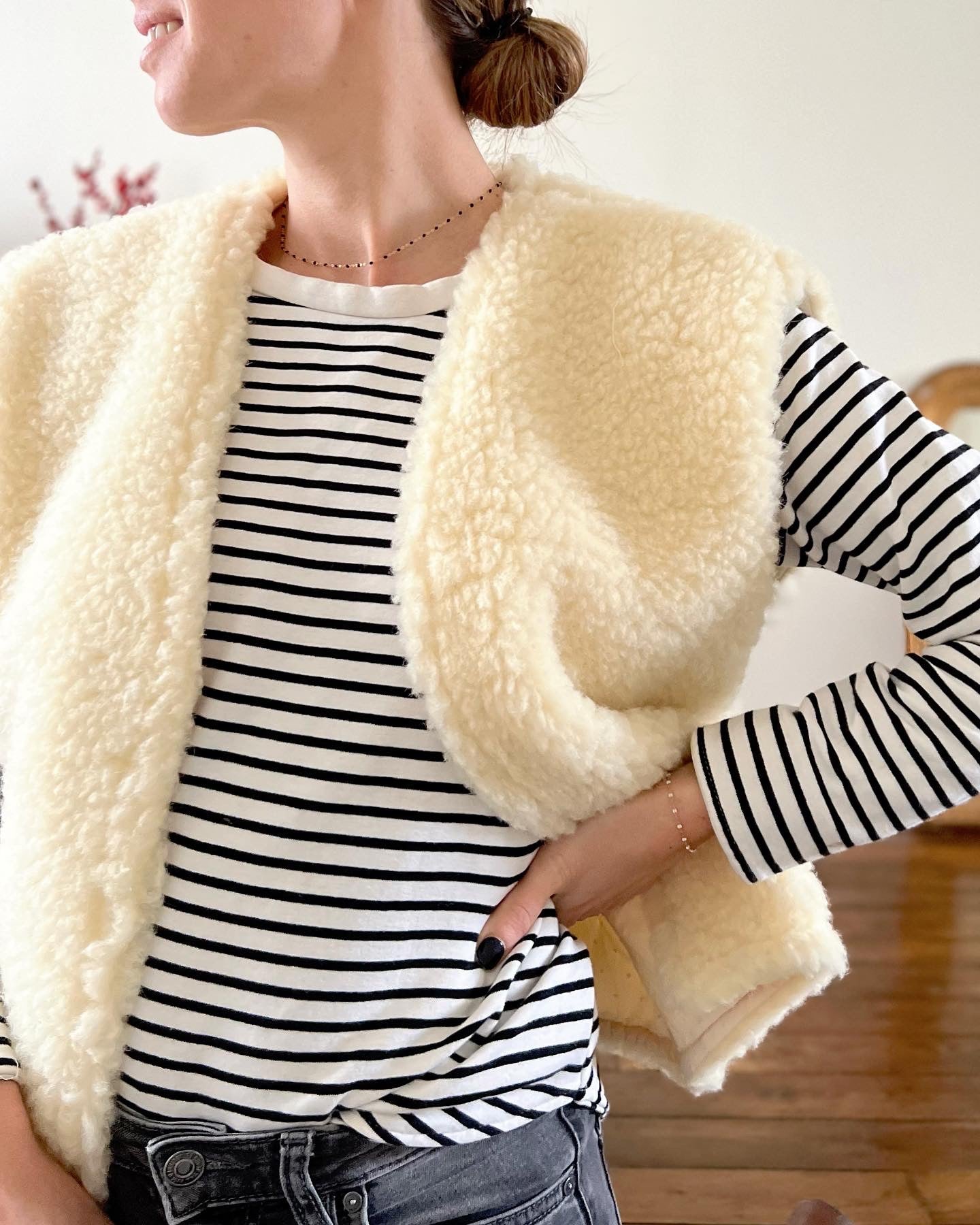 Mouton Gilet Sans Manche Laine Femme Gilet Sans Manche Laine Gilet