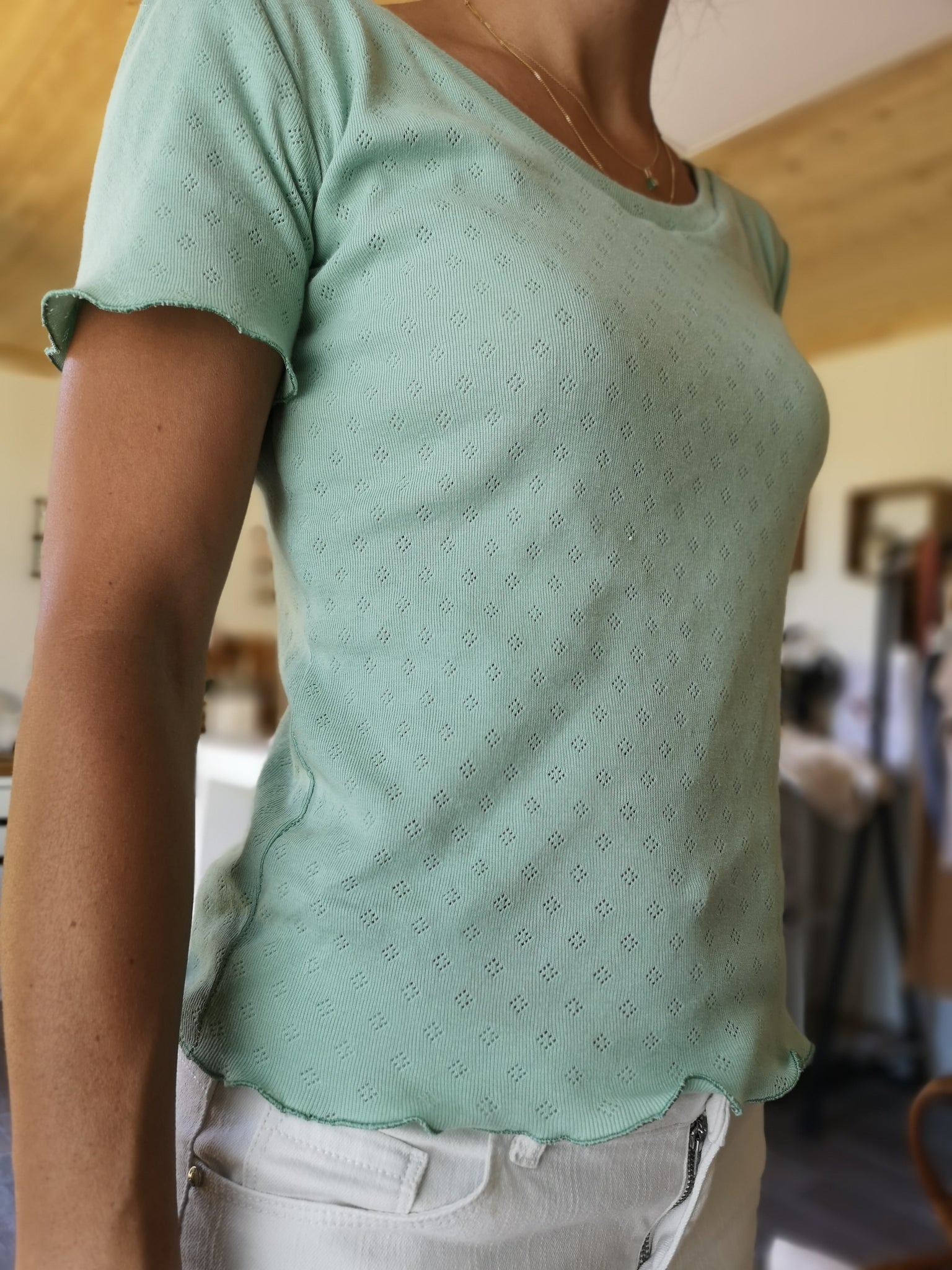 Tee-shirt Méline vert menthe à l'eau