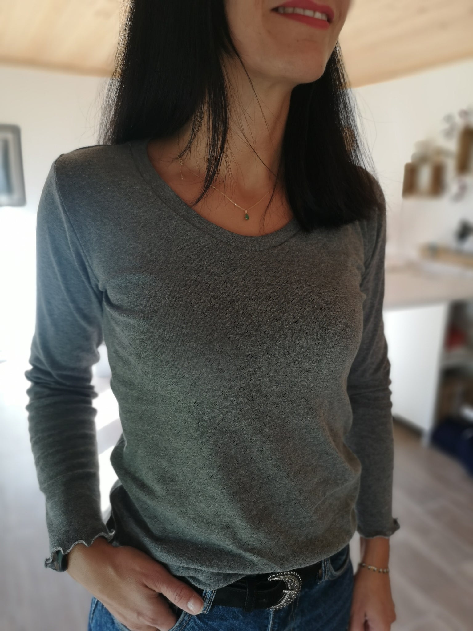 Tee-shirt Méline gris chiné